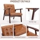 preview thumbnail 18 of 24, Ebello Mid-Century Modern Upholstered Leather Accent Chair with Solid Wood Frame