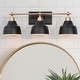 preview thumbnail 29 of 29, Modern Farmhouse Black Gold 3-Light Bathroom Vanity Lights Dimmable Wall Sconces