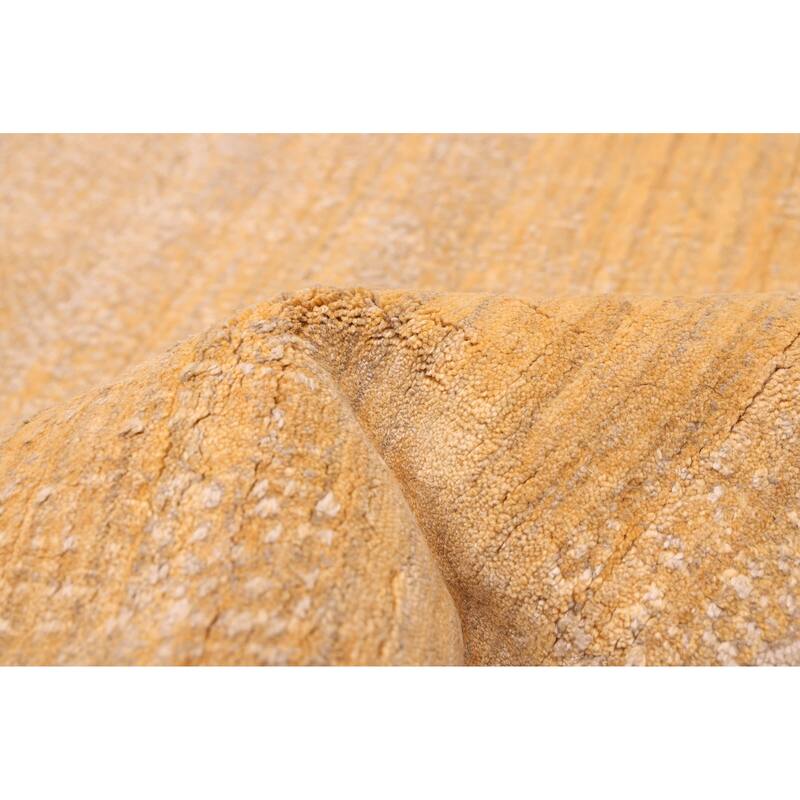 ECARPETGALLERY Hand Loomed Elysian Gold Rug - 8'1 x 9'10