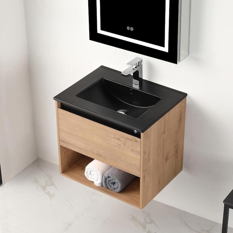 Blossom Bergen Wall Mounted Floating Bathroom Vanity with Sink