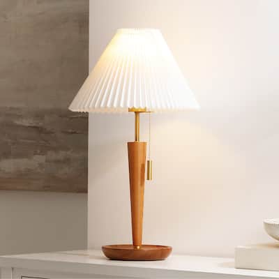 SAFAVIEH Lighting Ronny 24-inch Pull-Chain Table Lamp (LED Bulb Included) - 14Wx14Dx24H