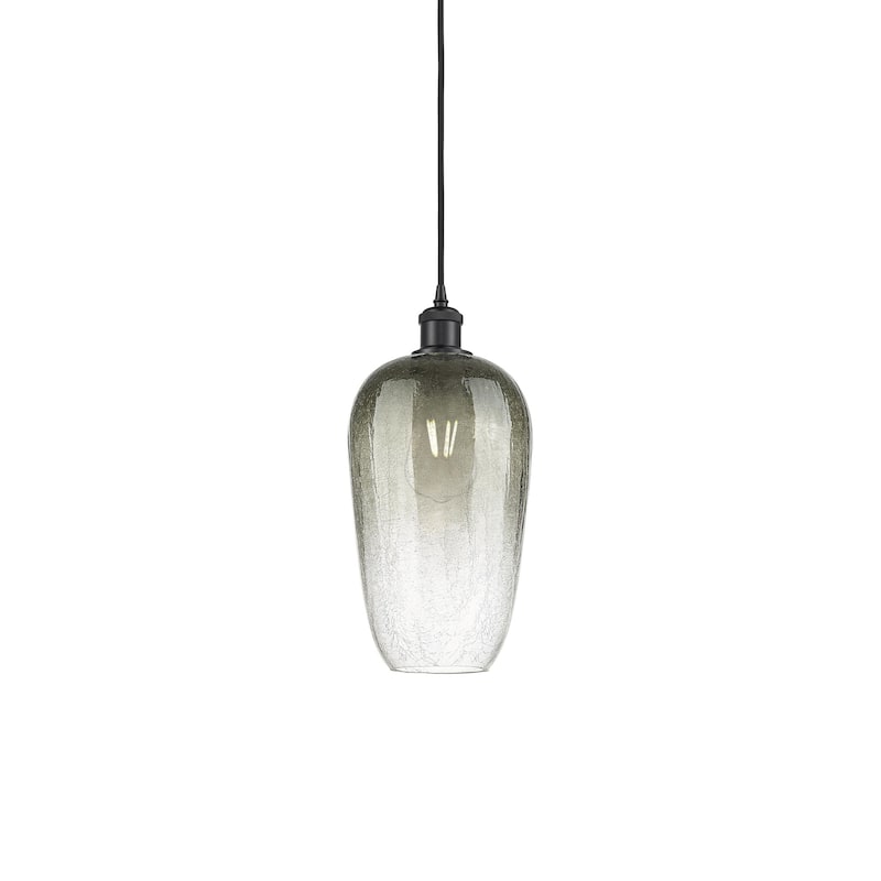 Innovations Lighting 516-1P-15-7 Brookhaven Flute Pendant Brookhaven - Matte Black / Slate