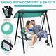 Gymax 2-Person Outdoor Patio Porch Swing Chair w/ Adjustable Canopy