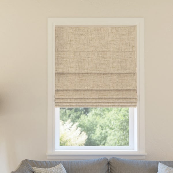Sun Zero Somerton Textured Total Blackout Cordless Roman Shade - On Sale -  Bed Bath & Beyond - 35981164