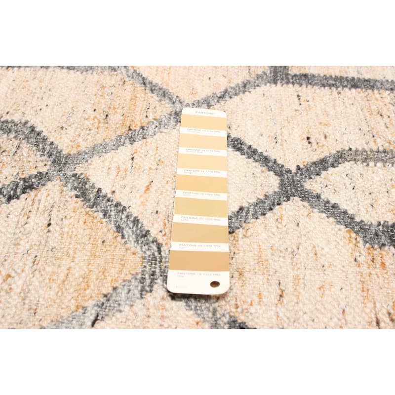 ECARPETGALLERY Flat-Weave Ankara FW Beige Wool Kilim - 5'6 x 7'7
