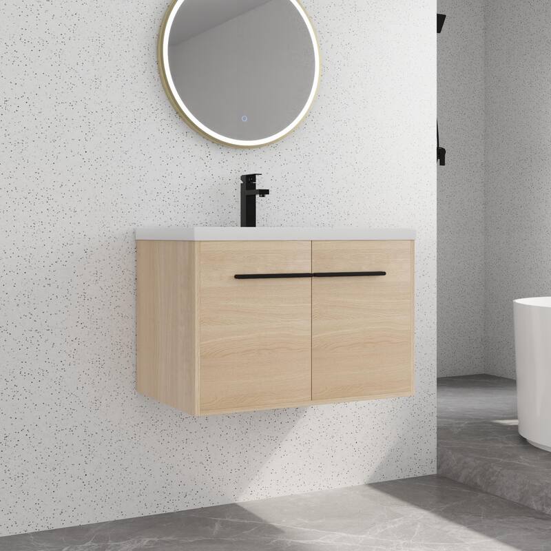 Bathroom Vanity With Sink In 16/20/24/30/36 Inch, Floating Bathroom Vanity With Soft Close Door