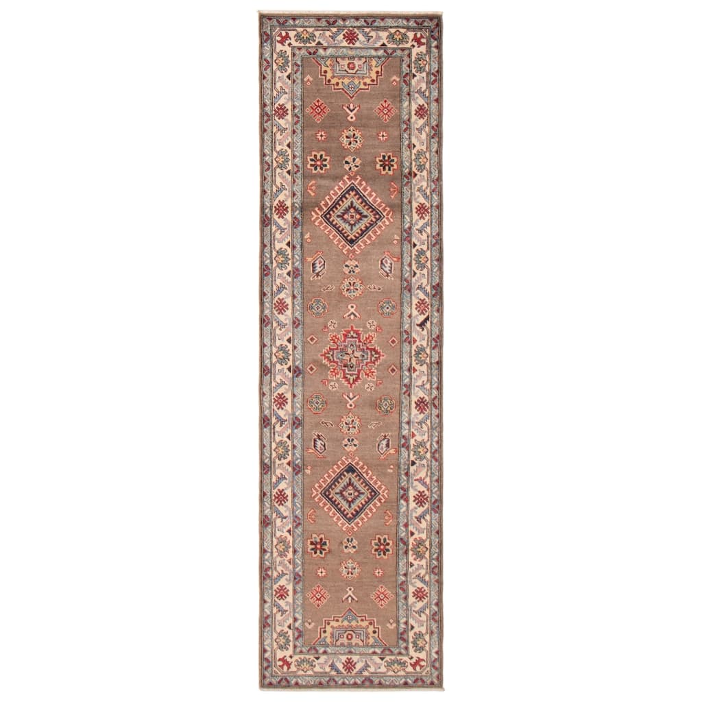 ECARPETGALLERY Hand-knotted Uzbek Ghazni Taupe Wool Rug - 2'8 x 9'7
