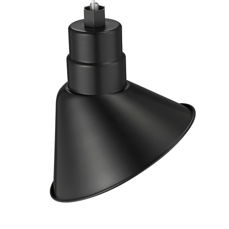 R Series 1-Light Angle Shade - Satin Black - 10