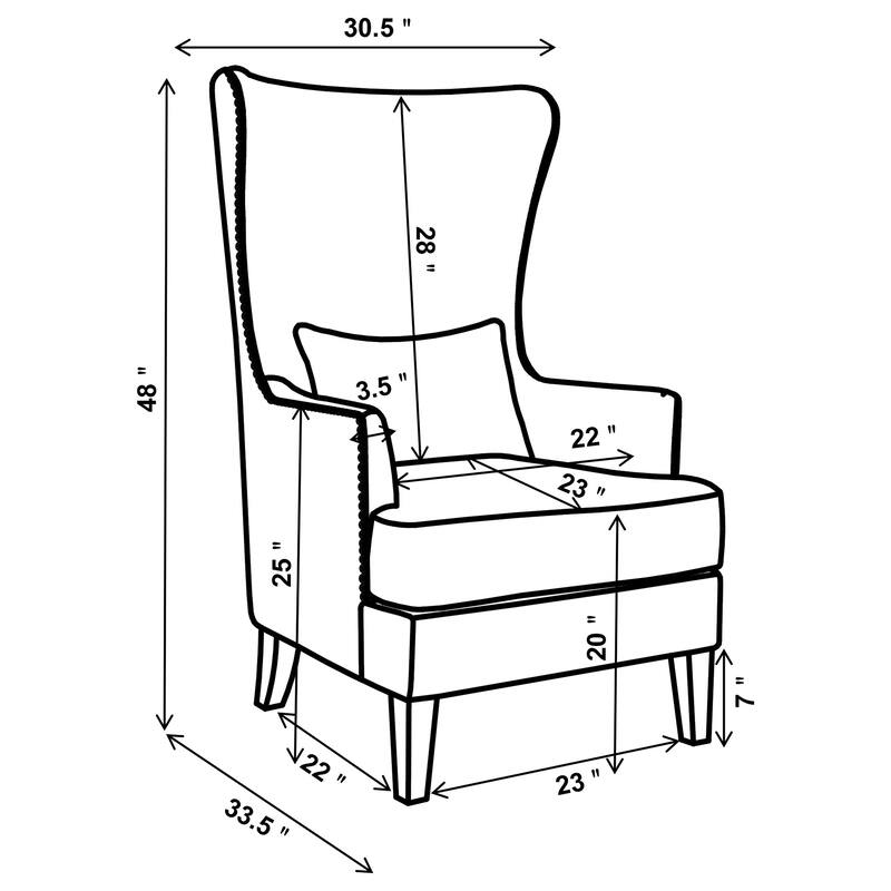 Pippin Upholstered High Wingback Accent Chair