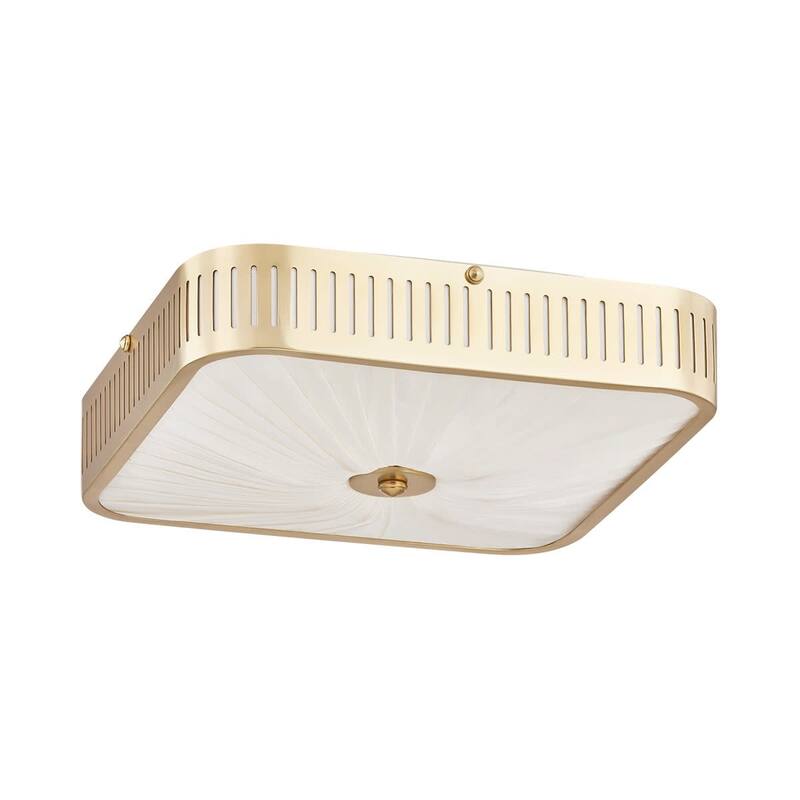 Hudson Valley Lighting AH4704 Henri 4 Light 15" Wide Semi-Flush Square - Aged Brass
