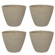 preview thumbnail 4 of 3, Sunnydaze Catherine Outdoor Double-Walled Planter Pot - Antique White -20"- 4-PK - 20-Inch