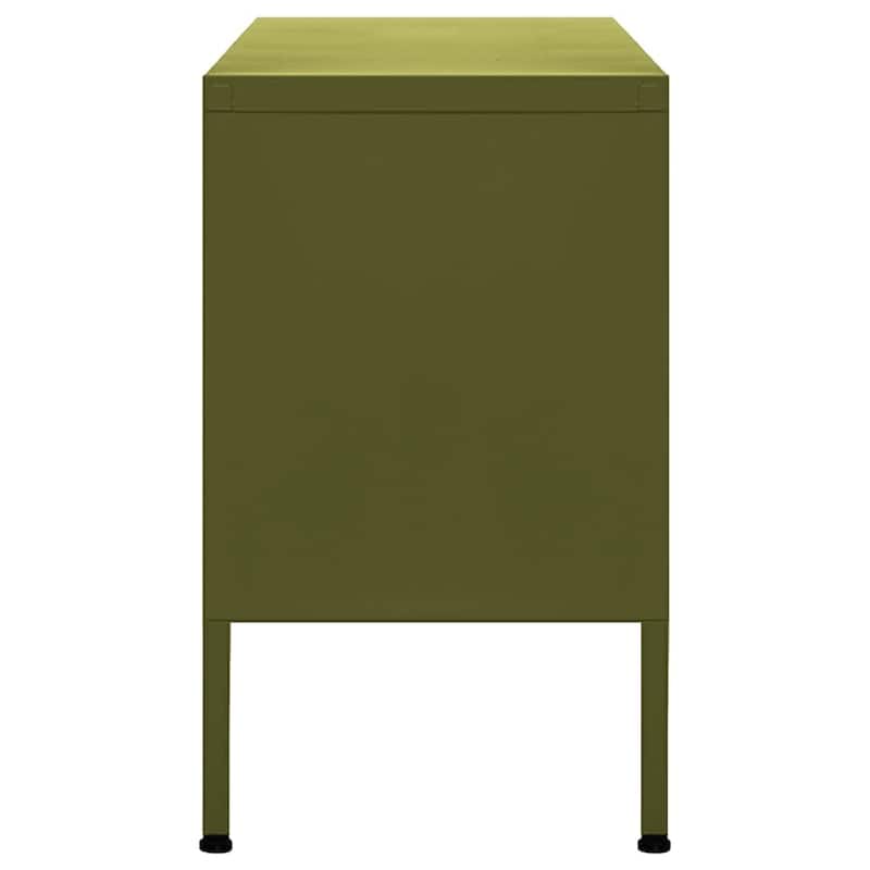 vidaXL TV Stand TV Unit Sideboard Home TV Console Media Unit Cupboard Steel - 41.3" x 13.8" x 19.7"