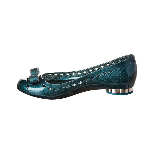 flower heel jelly ballet flat