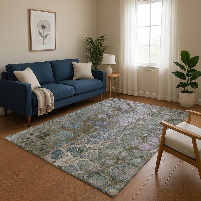 Premium Washable Super Soft Modern Abstract Mayfield Rug - Brown - 2'6" x 3'10"