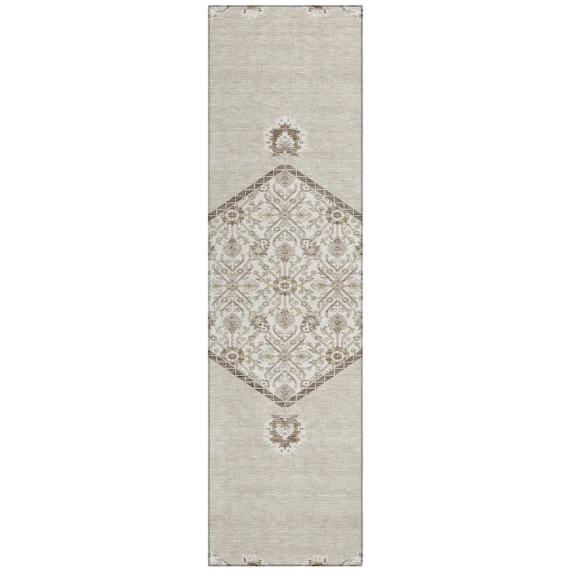 Machine Washable Indoor/ Outdoor Traditional Chantille Rug