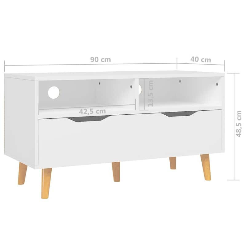 vidaXL TV Stand TV Console Sideboard TV Unit Home Media Unit Engineered Wood - 35.4" x 15.7" x 19.1"