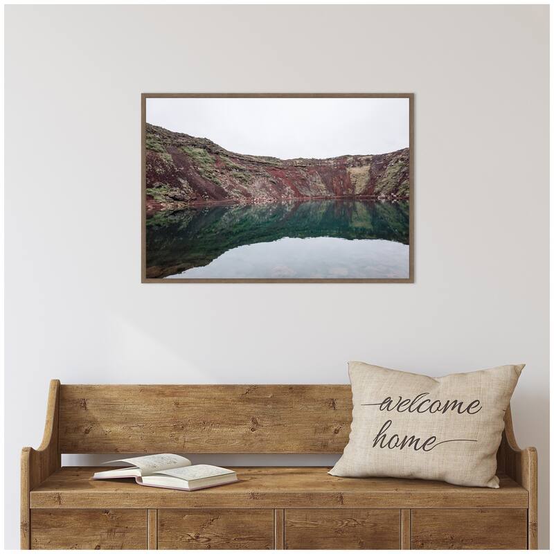 Kate and Laurel Sylvie Reflection Pool Framed Canvas by Alicia Abla