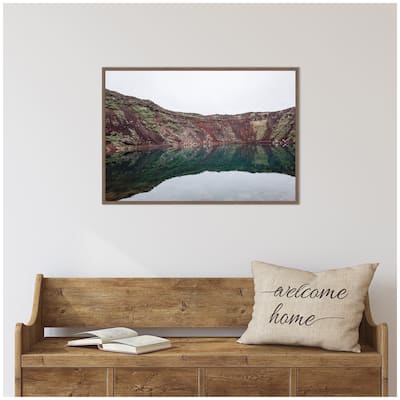 Kate and Laurel Sylvie Reflection Pool Framed Canvas by Alicia Abla