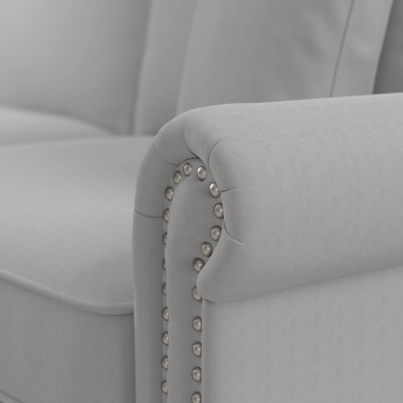 Bush Furniture Coventry Living Room Accent Chair with Ottoman Set
