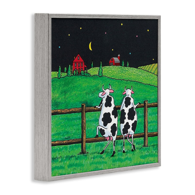 Stupell Girls Night Out Cows Framed Giclee Art Design By Roger Straub