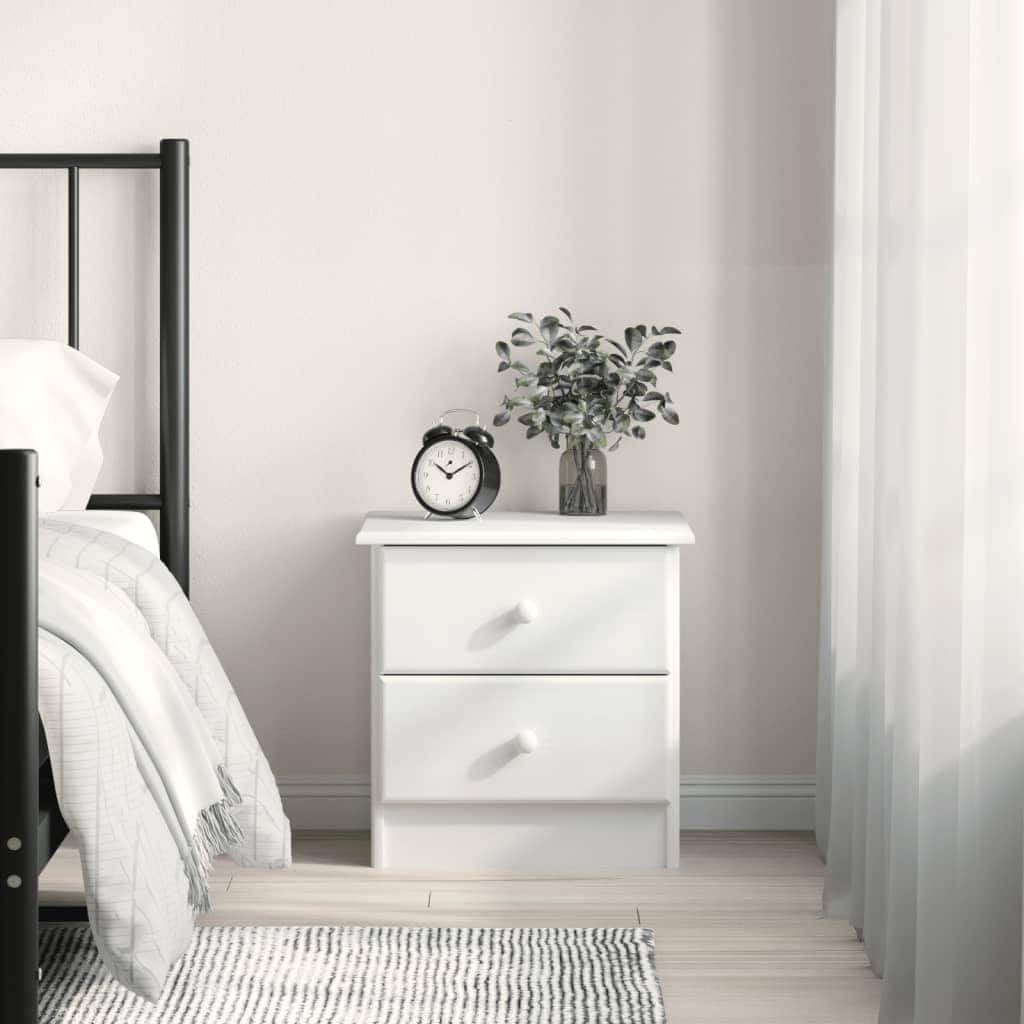 vidaXL Bedside Cabinet Nightstand End Table Living Room Bedroom Solid Wood Pine