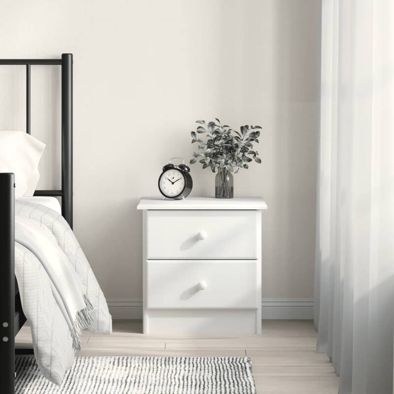 vidaXL Bedside Cabinet Nightstand End Table Living Room Bedroom Solid Wood Pine