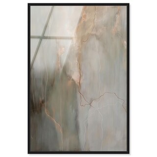Fiery Traces I Abstract Framed Acrylic Wall Art by Art Remedy