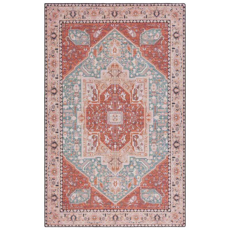 SAFAVIEH Tucson Machine Washable Slip Resistant Dessa Traditional Rug