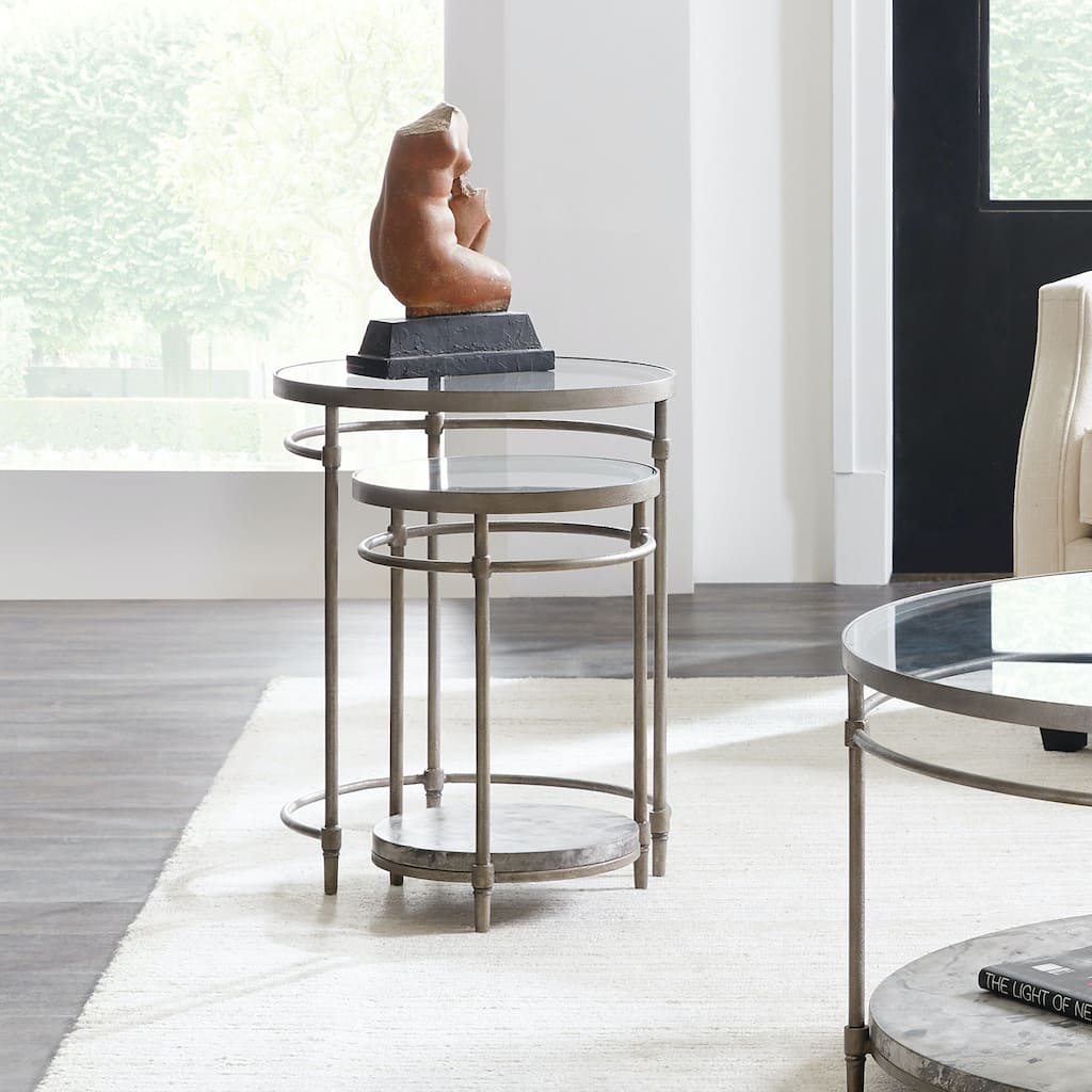 Hooker Furniture Modern Industrial Set of (2) Nesting Tables with