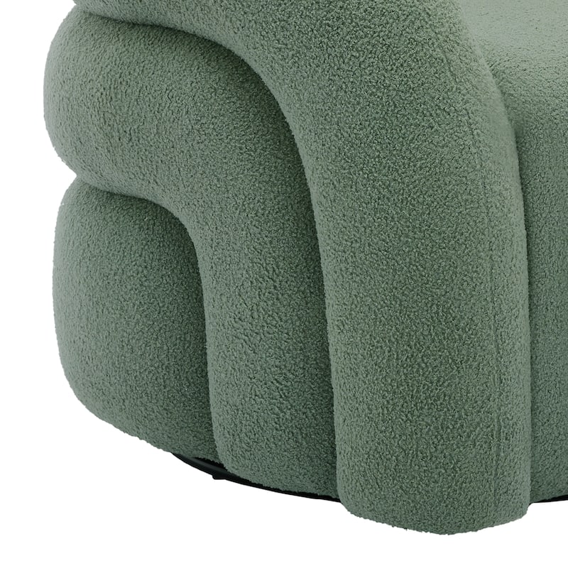 Upholstered Swivel Barrel Accent Chair