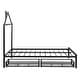 preview thumbnail 43 of 87, Metal Platform Bed with two drawers, House-Shaped Headboard Design for Kids, Boys and Girls