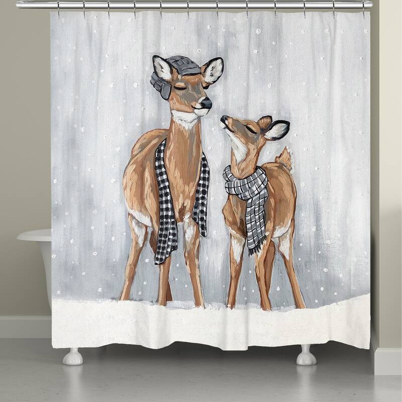 Deer Family Fun Shower Curtain