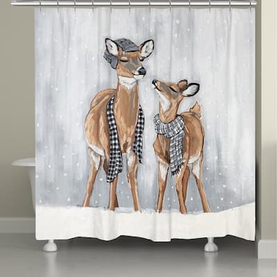 Deer Family Fun Shower Curtain