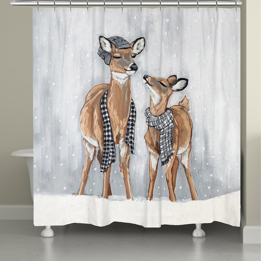 Deer Family Fun Shower Curtain