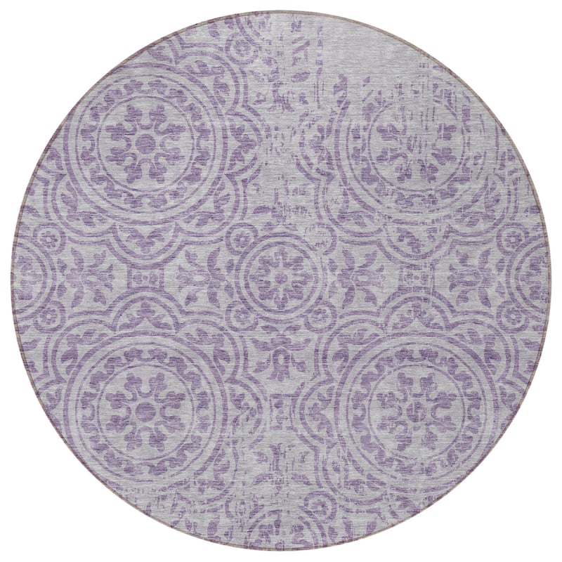 HomeRoots Medallion Transitional Rectangle Outdoor Rug