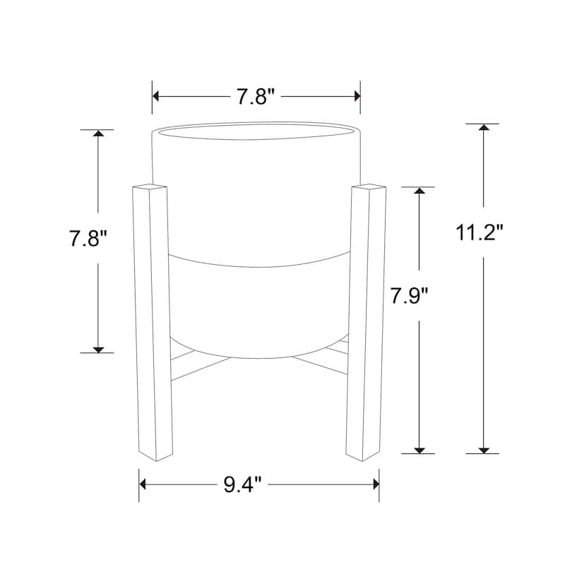 Southern Patio Henrietta Indoor Planter With Wood Stand
