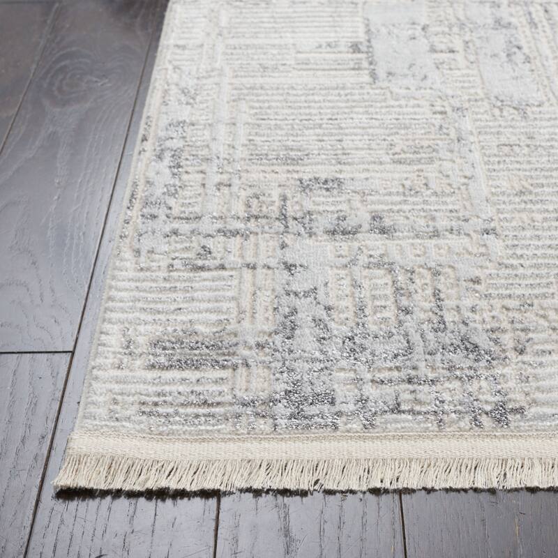 SAFAVIEH Whisper Mahtab Contemporary Fringe Rug