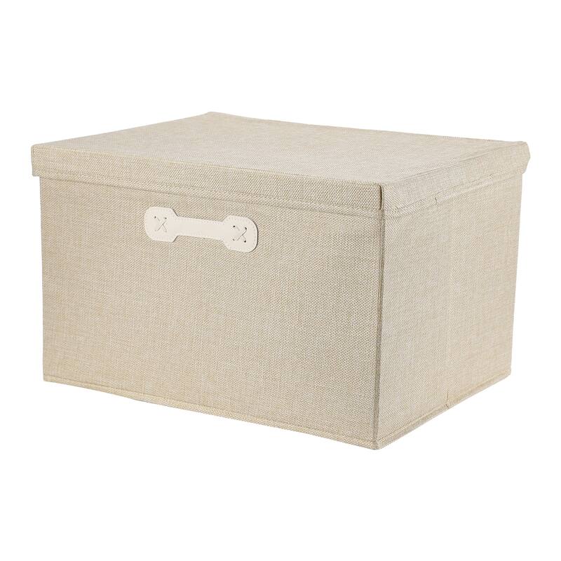 Storage Cube, Fabric Storage Bin with Lid and Handle for Shelves Closet, Collapsible Storage Basket for Organizing Clothes Books