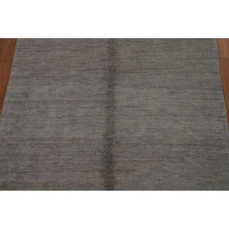Modern Gabbeh Oriental Rug Hand-Knotted Bedroom Wool Carpet - 2'8"x 4'1"