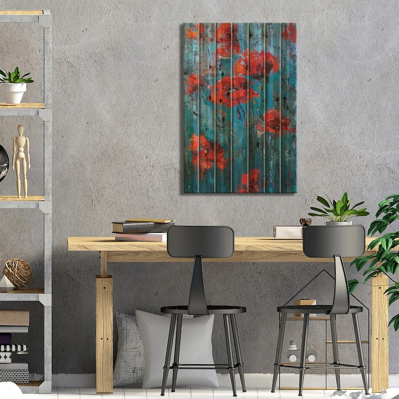Poppyseed II Print On Wood by Olena Bogatska - Multi-Color