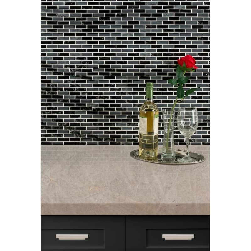 Ackland AKM-G-12X12BR-CA 12" x 12" Glass Brick Mosaic Tile - Glossy - Onyxa