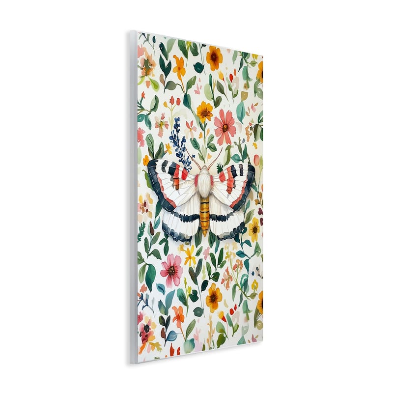 Stupell Butterfly & Bright Flowers Wall Plaque Art Design By The Dutch Lady