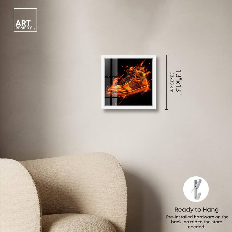 Jumpman on Fire I Shadowbox by Art Remedy