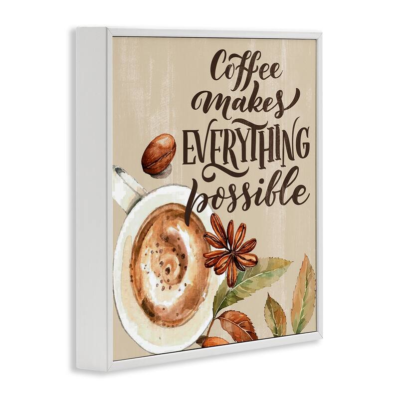 Stupell Rustic Coffee Makes Possible Framed Giclee Art Design By Kim Allen