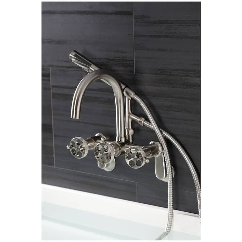 Kingston Brass AE815.RKX Webb Wall Mounted Tub Filler with Built-In