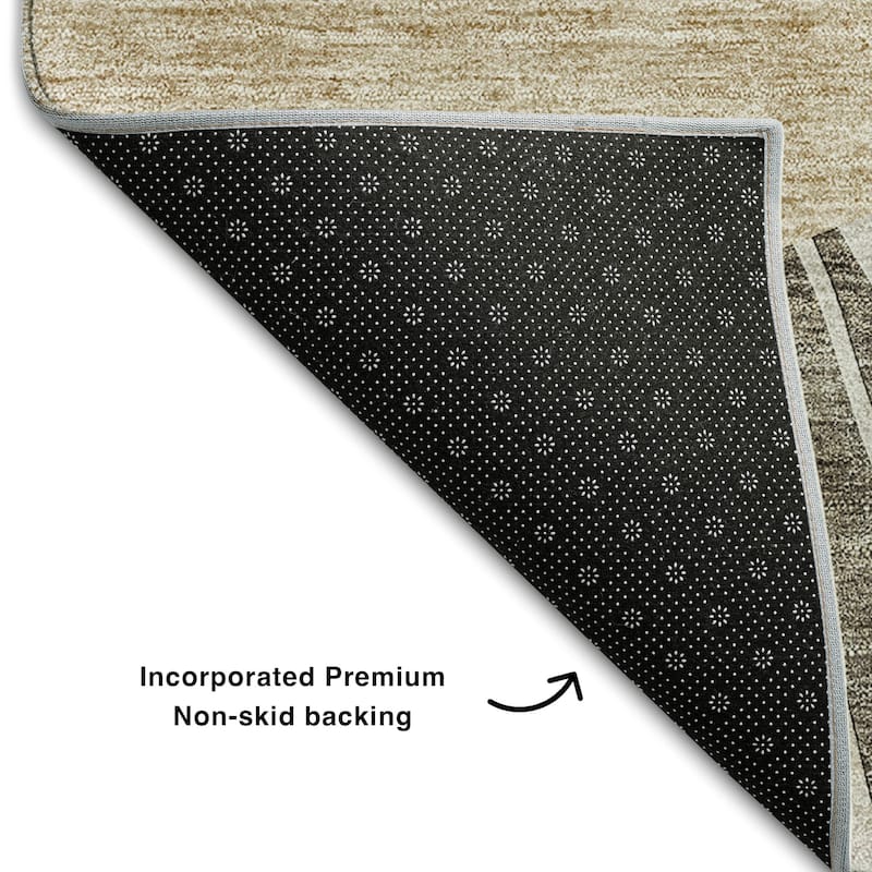 Premium Washable Super Soft Contemporary Rays Mayfield Rug