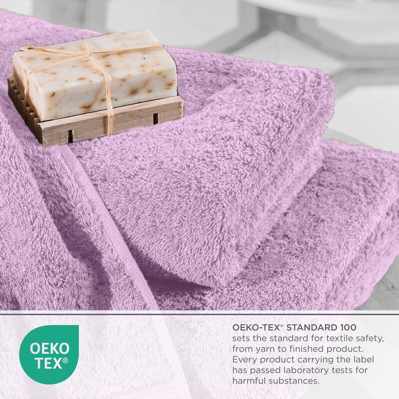 Superior Miami 100% Cotton 6-Piece Towel Set - Lightweight & Quick Drying