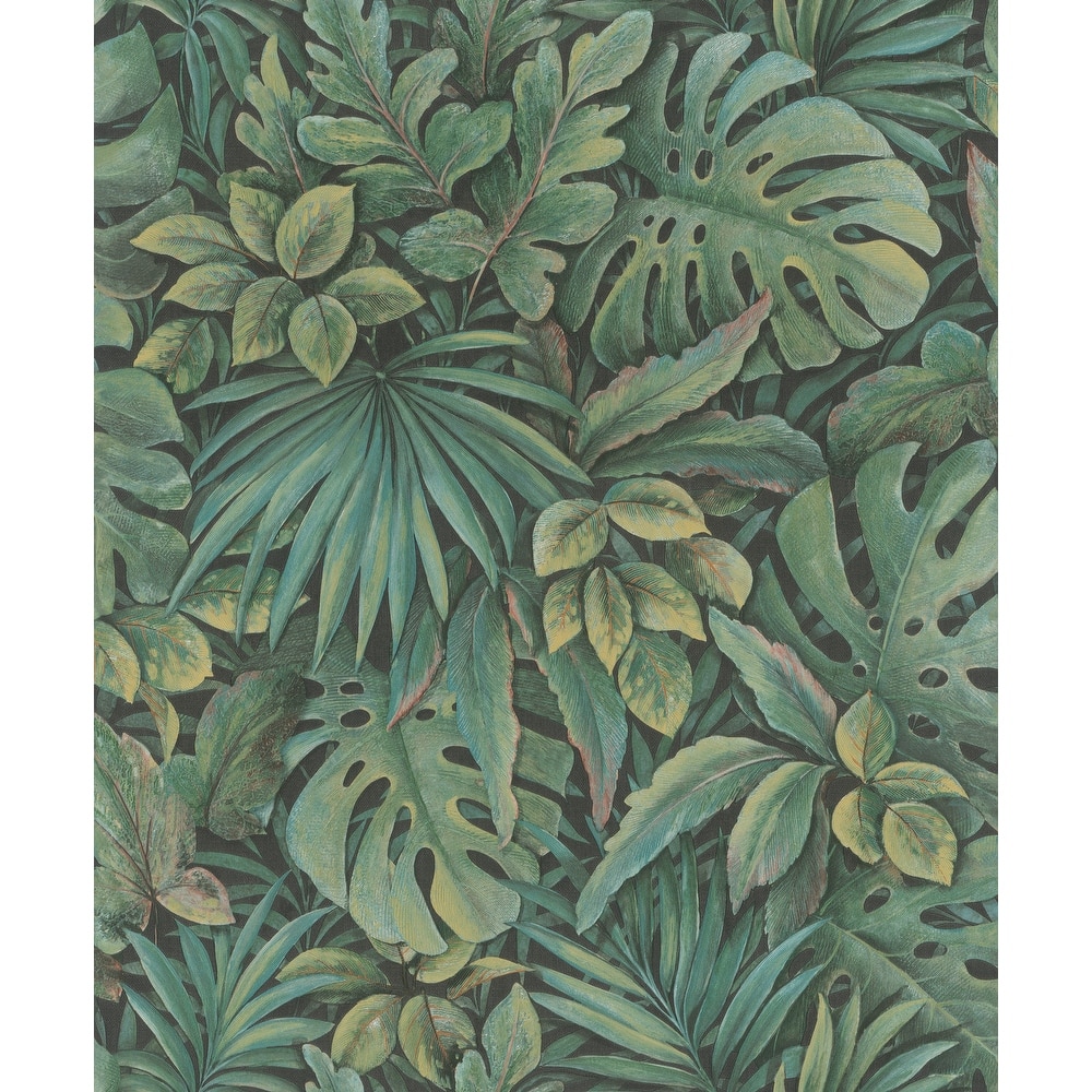 Galerie Wallcoverings Eden Collection Jungle Leaves Vinyl on Non-Woven Matte Wallpaper Roll