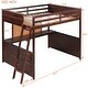 preview thumbnail 11 of 23, Modern Versatility Full size Wooden Loft Bed with Desk and Writing Board, No Box Spring Required, Maximized space