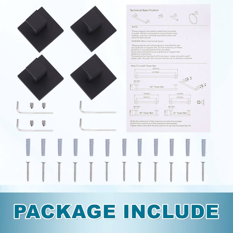 WOWOW J-Hook Wall Mount Robe/Towel Hook 4PCS